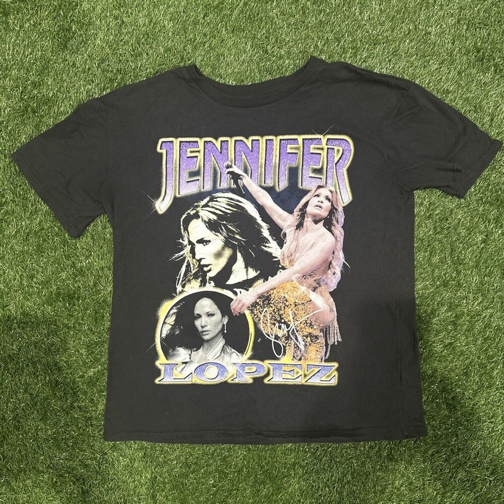 Retro Y2K Jennifer Lopez J LO Graphic T-Shirt Short-Sleeve Girls Size XL 14/16